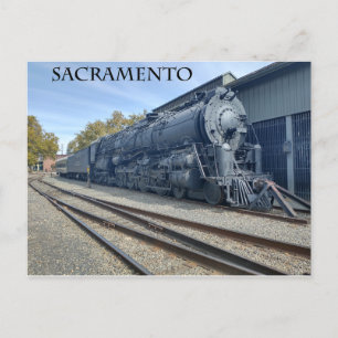 Oud briefkaart Sacramento Steam Engine
