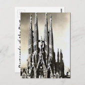Oud Briefkaart - Sagrada Familia, Barcelona (Voorkant / Achterkant)