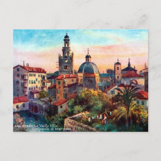 Oud Briefkaart - San Remo, Italië (Voorkant)