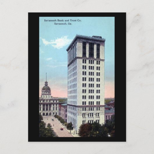 Oud Briefkaart - Savannah Bank en Trust Co (Voorkant)