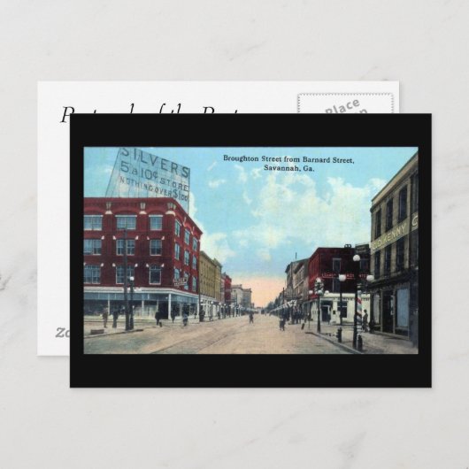 Oud Briefkaart - Savannah, Georgia (Voorkant / Achterkant)