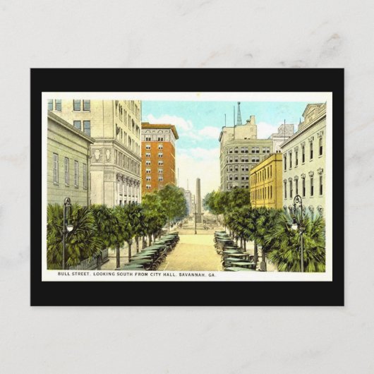 Oud Briefkaart, Savannah, Georgia Briefkaart (Voorkant)