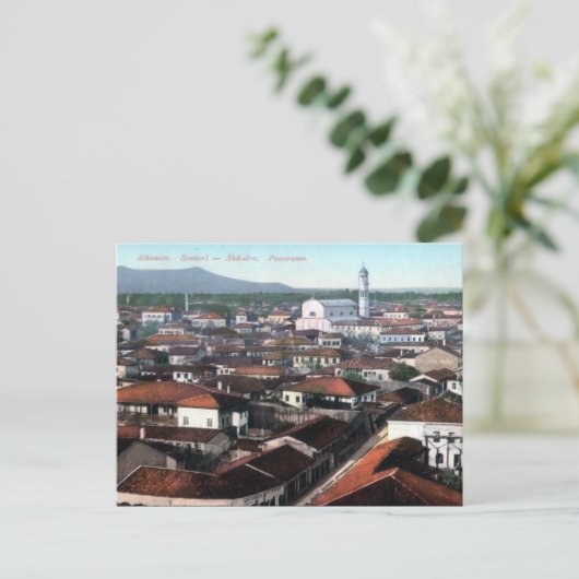 Oud Briefkaart - Scutari/Shkodra, Albanië (Staand voorkant)