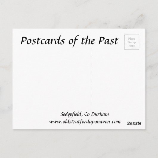 Oud Briefkaart - Sedgefield, Co Durham (Achterkant)