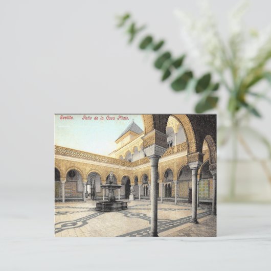 Oud Briefkaart - Sevilla, Spanje (Staand voorkant)