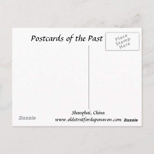 Oud Briefkaart - Shanghai, China. (Achterkant)