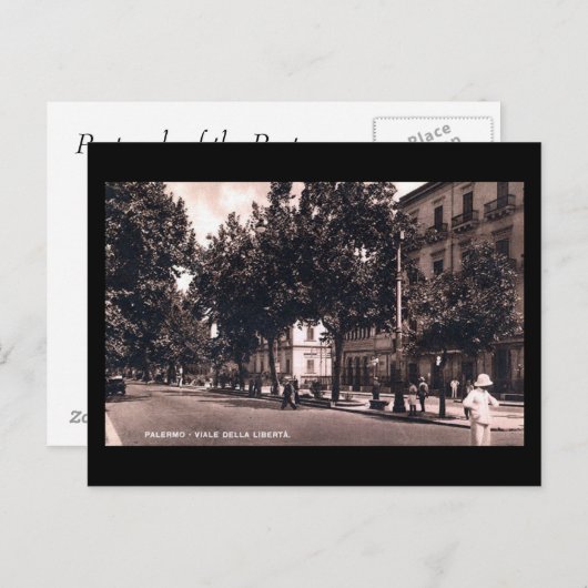 Oud Briefkaart - Sicilië, Palermo (Voorkant / Achterkant)