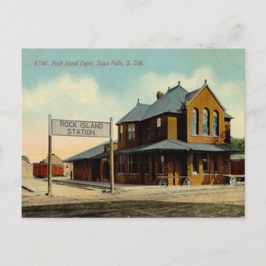 Oud Briefkaart - Sioux Herfsten, South Dakota (Voorkant)