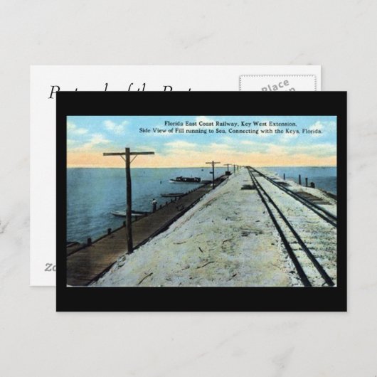 Oud Briefkaart - sleutelspoorlijn West (Voorkant / Achterkant)