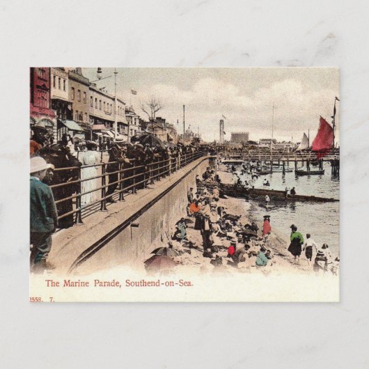 Oud Briefkaart - Southend-on-Zee, Essex (Voorkant)
