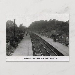 Oud Briefkaart - Spoorwegstation, Belper, Derbyshi