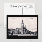 Oud Briefkaart, spoorwegstation Gdansk/Danzig Briefkaart (Voorkant / Achterkant)