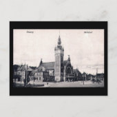 Oud Briefkaart, spoorwegstation Gdansk/Danzig Briefkaart (Voorkant)