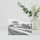Oud Briefkaart - spoorwegstation Pompei (Staand voorkant)