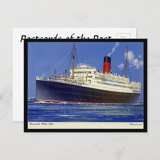 Oud Briefkaart - SS Franconia (Voorkant / Achterkant)