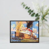 Oud Briefkaart - SS Leviathan - United States Line (Staand voorkant)