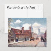 Oud Briefkaart - St Mary's op de brug, Derby (Voorkant / Achterkant)