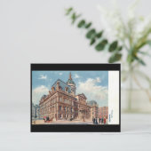 Oud Briefkaart - stadhuis, Baltimore, Maryland (Staand voorkant)