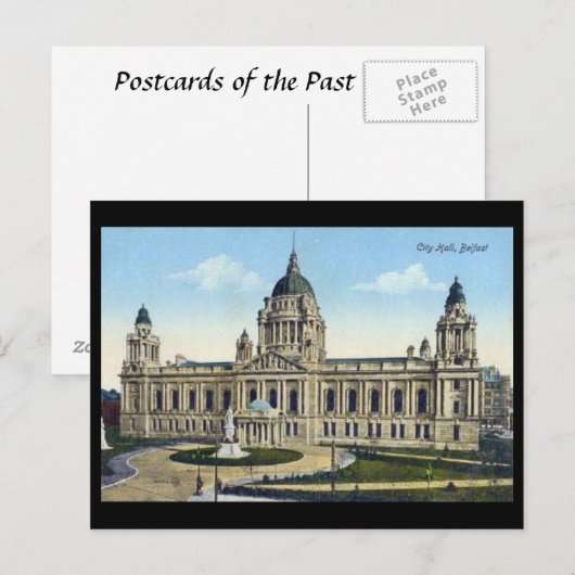 Oud Briefkaart - stadhuis, Belfast (Voorkant / Achterkant)