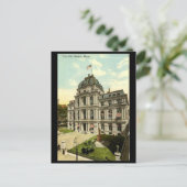 Oud Briefkaart - stadhuis, Boston, massa (Staand voorkant)
