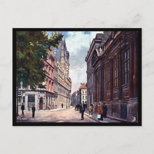 Oud Briefkaart - stadhuis, Northampton (Voorkant)