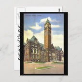 Oud Briefkaart - stadhuis, Toronto, Ontario (Voorkant / Achterkant)