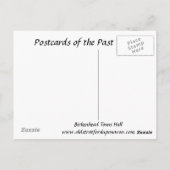 Oud Briefkaart - stadhuis van Birkenhead (Achterkant)