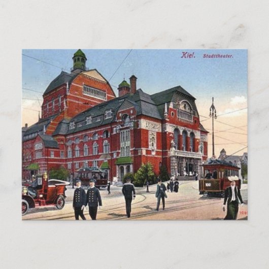 Oud Briefkaart - Stadttheater, Kiel, Duitsland (Voorkant)