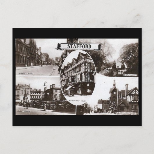 Oud Briefkaart - Stafford, Engeland (Voorkant)