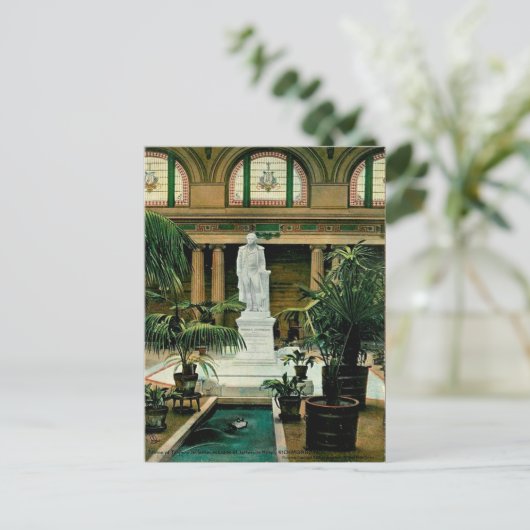 Oud Briefkaart - standbeeld van Thomas Jefferson (Staand voorkant)