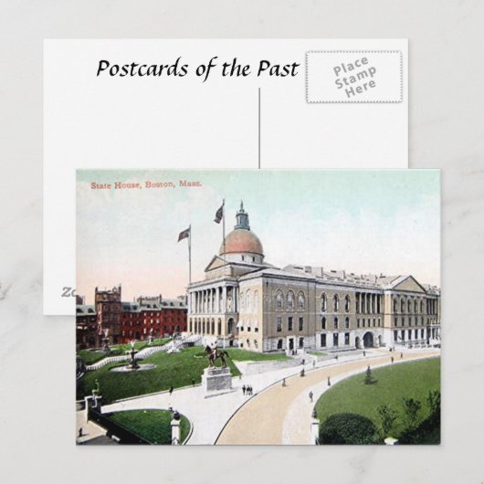 Oud Briefkaart - State House, Boston, Mass (Voorkant / Achterkant)