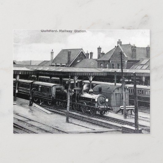 Oud Briefkaart - station Guildford (Voorkant)