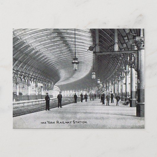 Oud Briefkaart - station van York (Voorkant)