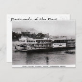Oud Briefkaart - Steamer in Aswan, Egypte (Voorkant / Achterkant)