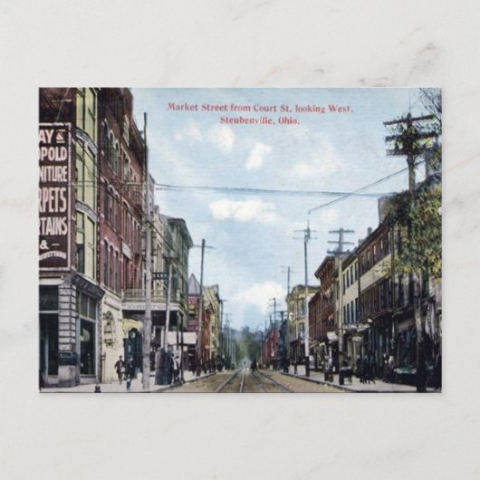 Oud Briefkaart - Steubenville, Ohio (Voorkant)