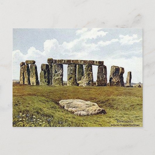 Oud Briefkaart - Stonehenge, Wiltshire (Voorkant)