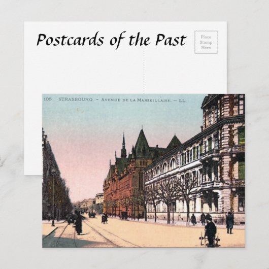 Oud Briefkaart - Straatsburg, Frankrijk (Voorkant / Achterkant)