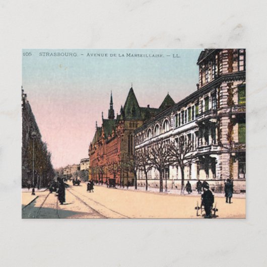Oud Briefkaart - Straatsburg, Frankrijk (Voorkant)