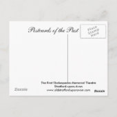 Oud Briefkaart, Stratford-upon-Avon, oud theater Briefkaart (Achterkant)