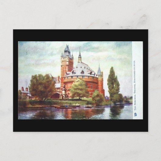 Oud Briefkaart, Stratford-upon-Avon, oud theater Briefkaart (Voorkant)