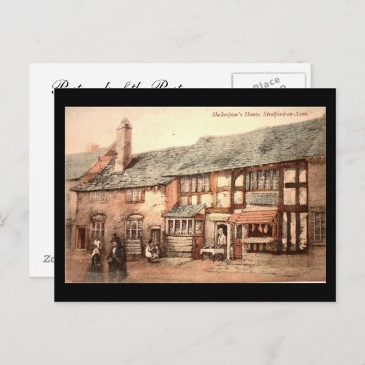 Oud Briefkaart - Stratford-upon-Avon, Shakespeare' (Voorkant / Achterkant)