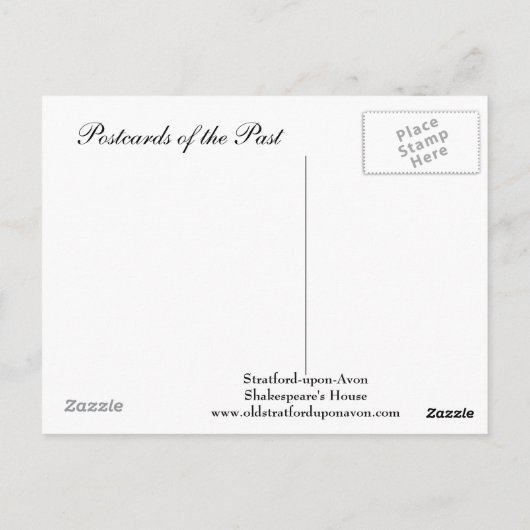 Oud Briefkaart - Stratford-upon-Avon, Shakespeare' (Achterkant)