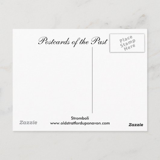 Oud Briefkaart, Stromboli Briefkaart (Achterkant)