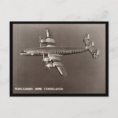 Oud Briefkaart - Super Constellation (Voorkant)
