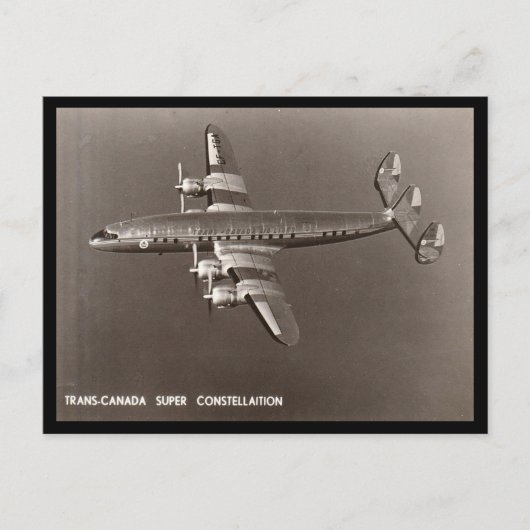Oud Briefkaart - Super Constellation (Voorkant)