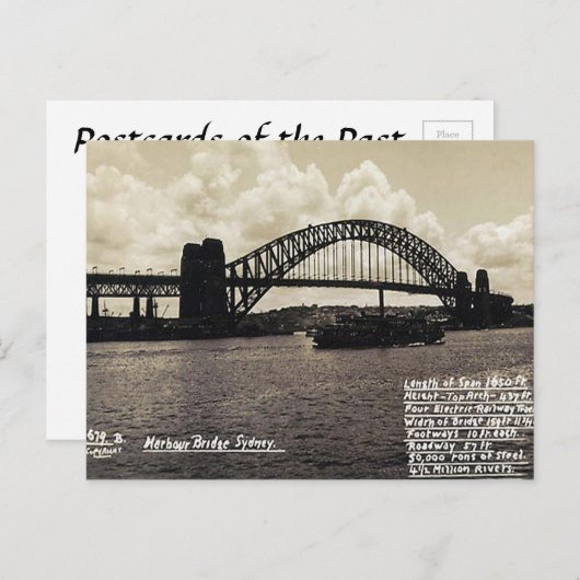 Oud Briefkaart - Sydney Harbour Bridge (Voorkant / Achterkant)