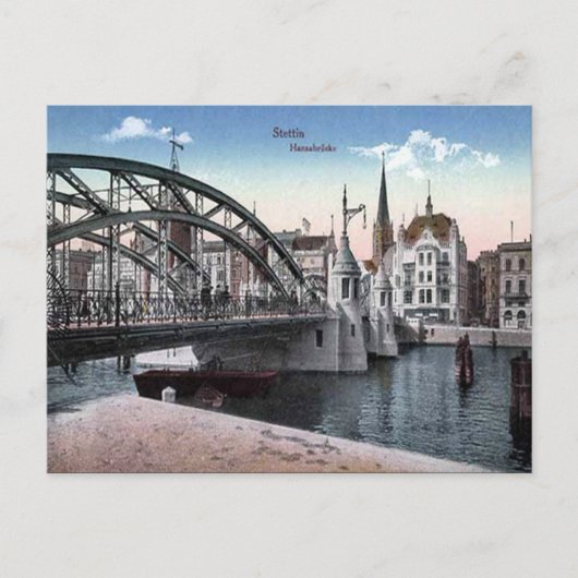 Oud Briefkaart - Szczecin/Stettin, Polen (Voorkant)