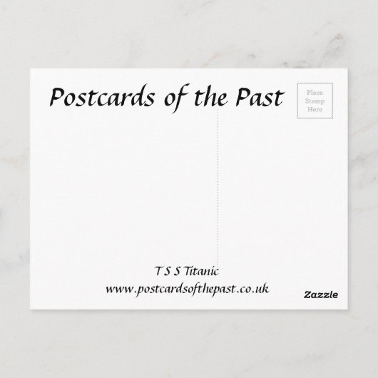 Oud Briefkaart - T S S Titanic (Achterkant)