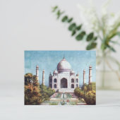 Oud Briefkaart - Taj Mahal, Agra, India (Staand voorkant)