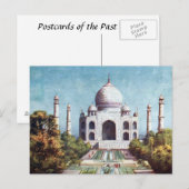 Oud Briefkaart - Taj Mahal, Agra, India (Voorkant / Achterkant)